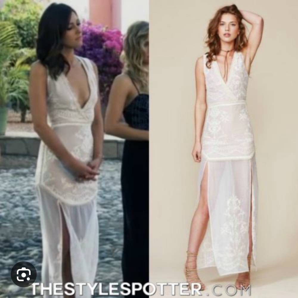 White Lace Maxi Midi Dress as seen on The Bachelorette Becca Kufrin
